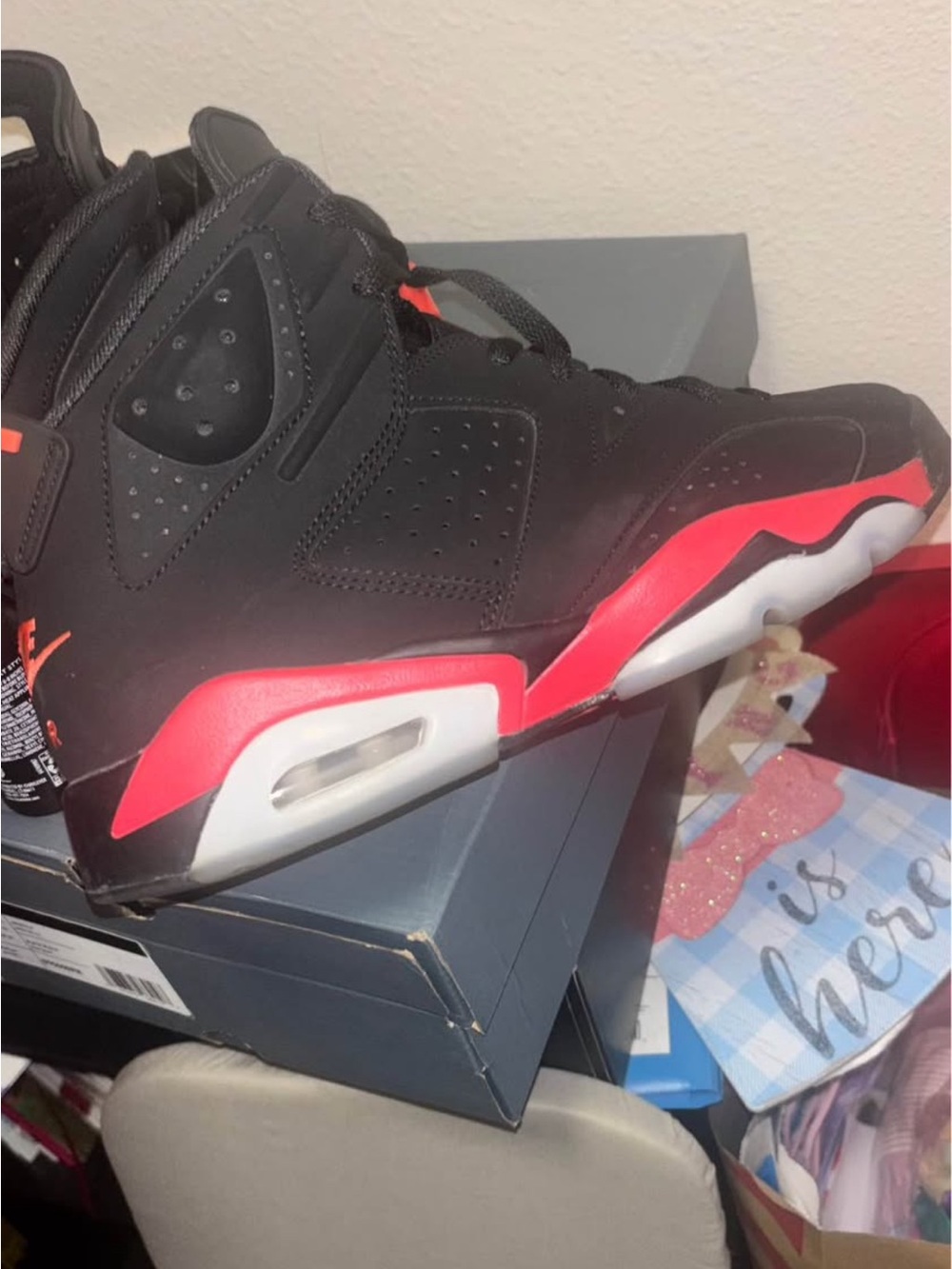 Men's Black and Red Basketball Sneakers